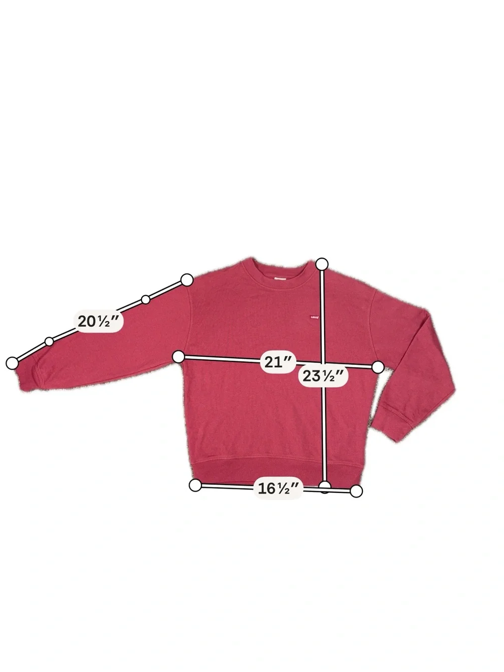 Levi's Washed Rose Crewneck Sweater